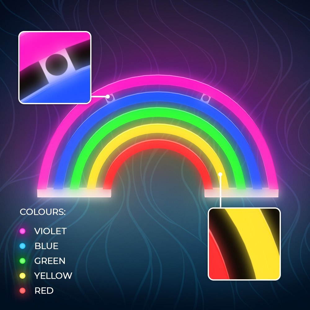 Neon LED TĘCZA 5 kolorów FLNE14X Forever Light